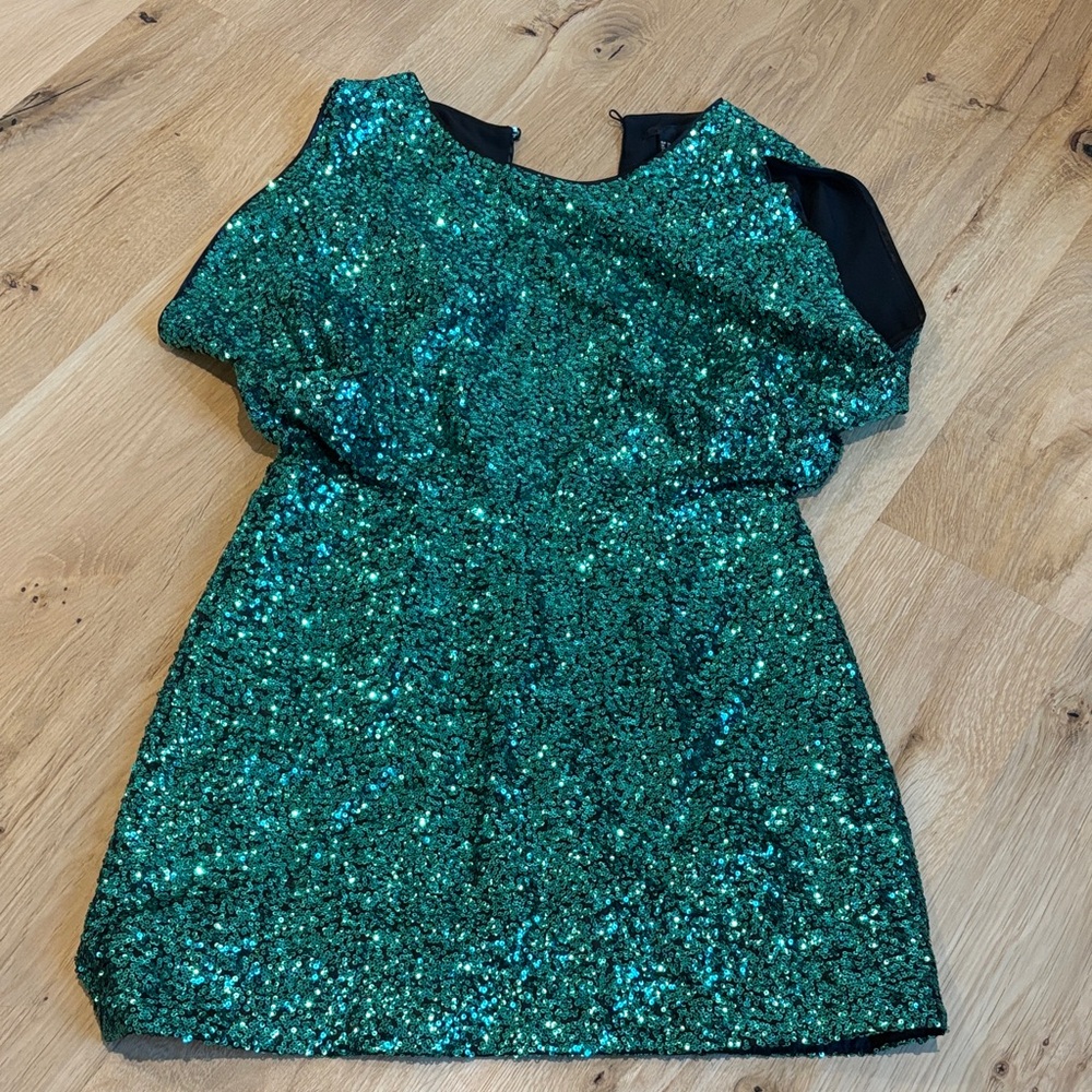 H&M Emerald Sequin Dress